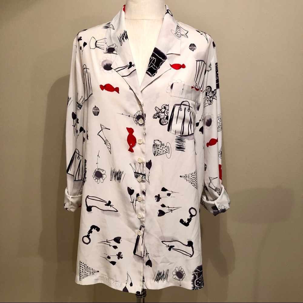 Vintage Knickerbocker Button Down Top Size 6-8